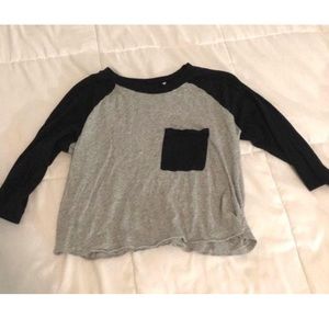 Pacsun Cropped Baseball Tee
